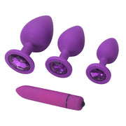 Mini-Vibratore Massaggiatore + Set Anal Plug Sex Toy Donna ABS + Silicone Waterproof 22072212