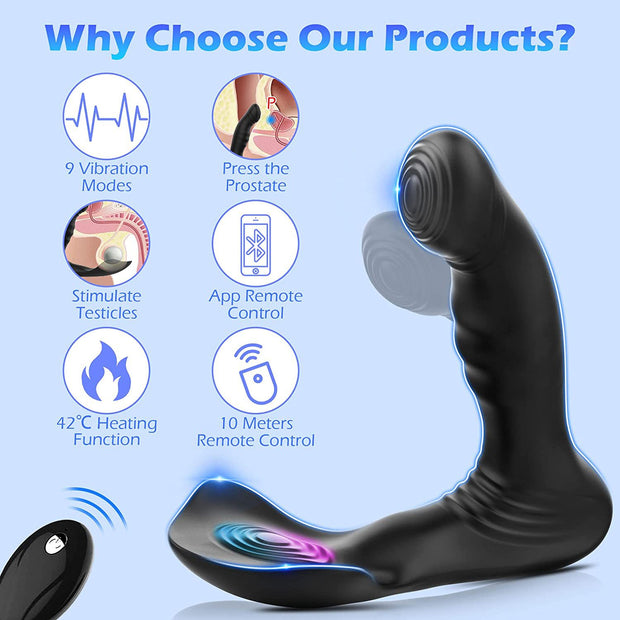 Vibratore Massaggiatore Sex Toy Donna + Remote App Control ABS+Silicone Waterproof Ricaricabile USB S1433